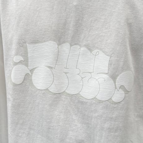 "THES" THORW UP T-SHIRTS <white x gray> 【THE UNION】 【THE FABRIC】