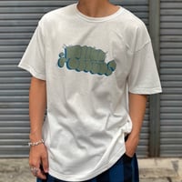 "THES" THORW UP T-SHIRTS <white x olive> 【THE UNION】 【THE FABRIC】