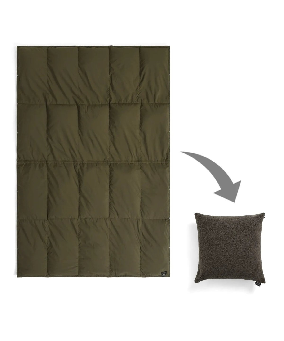 ルームダウン 超軽量 800FP 羽毛布団 クッションカバー付き