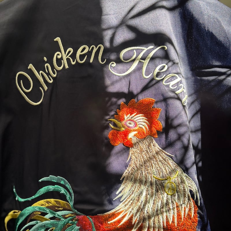 BRU NA BOINNE Chicken Heart 刺繍スカジャン BRU NA BOINNE (ブルーナボイン) Chicken Heart Jumper / チキンハート