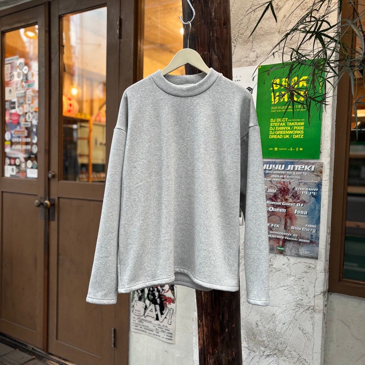 新品未使用As, エス Mockneck Sweat Pullover グレー Magine（マージン） トレーナー スウェット msw1317-MELANGE RIB