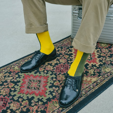 LIXTICK TWOFACE SOXii 2PACK (A) TFS-002 (YELLOW / NAVY & OLIVE)【LIXTICK】