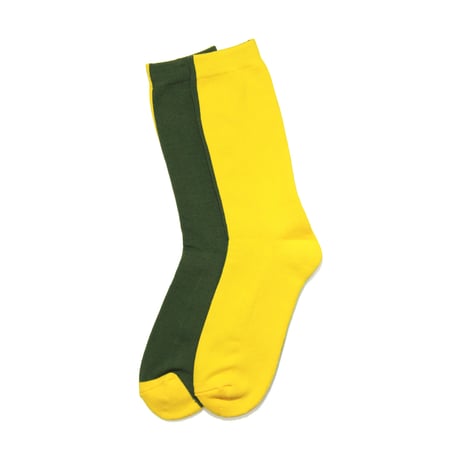 LIXTICK TWOFACE SOXii 2PACK (A) TFS-002 (YELLOW / NAVY & OLIVE)【LIXTICK】