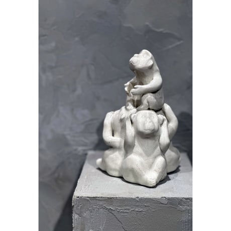 朔四猿一輪挿 WHITE 【Tuitaci】【朔】
