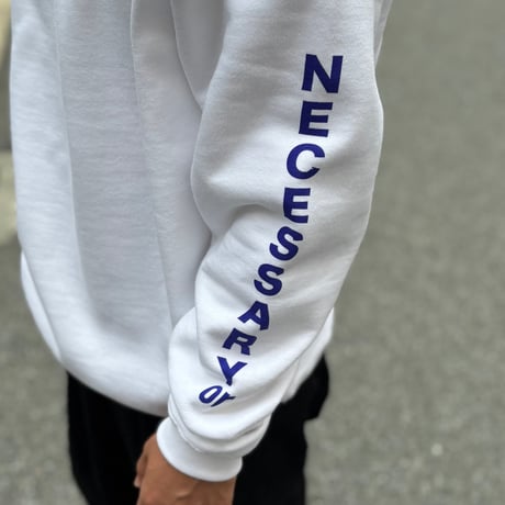 NOUN/TATE SWEAT <white> 【Necessary or Unnecessary】