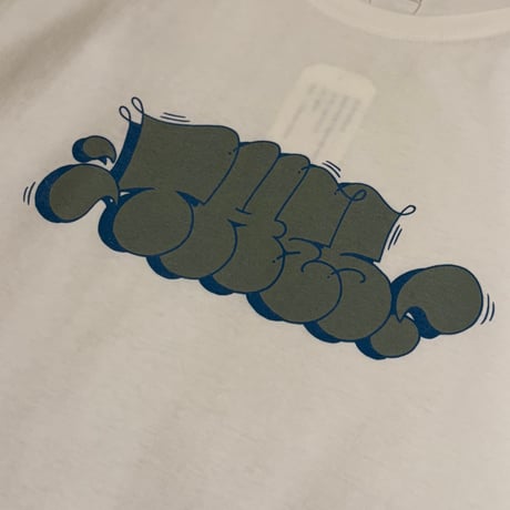"THES" THORW UP T-SHIRTS <white x olive> 【THE UNION】 【THE FABRIC】