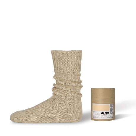 Cased Heavyweight Plain Socks -5th Collection- 【Decka】