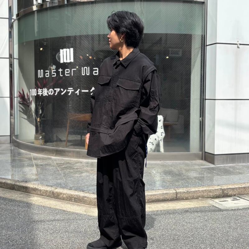 BRU NA BOINNE ブラック 長袖シャツ M 新品未使用 パラドックスZIPシャツ <black> 【BRU NA BOINNE】 | CLOTH+CROSS