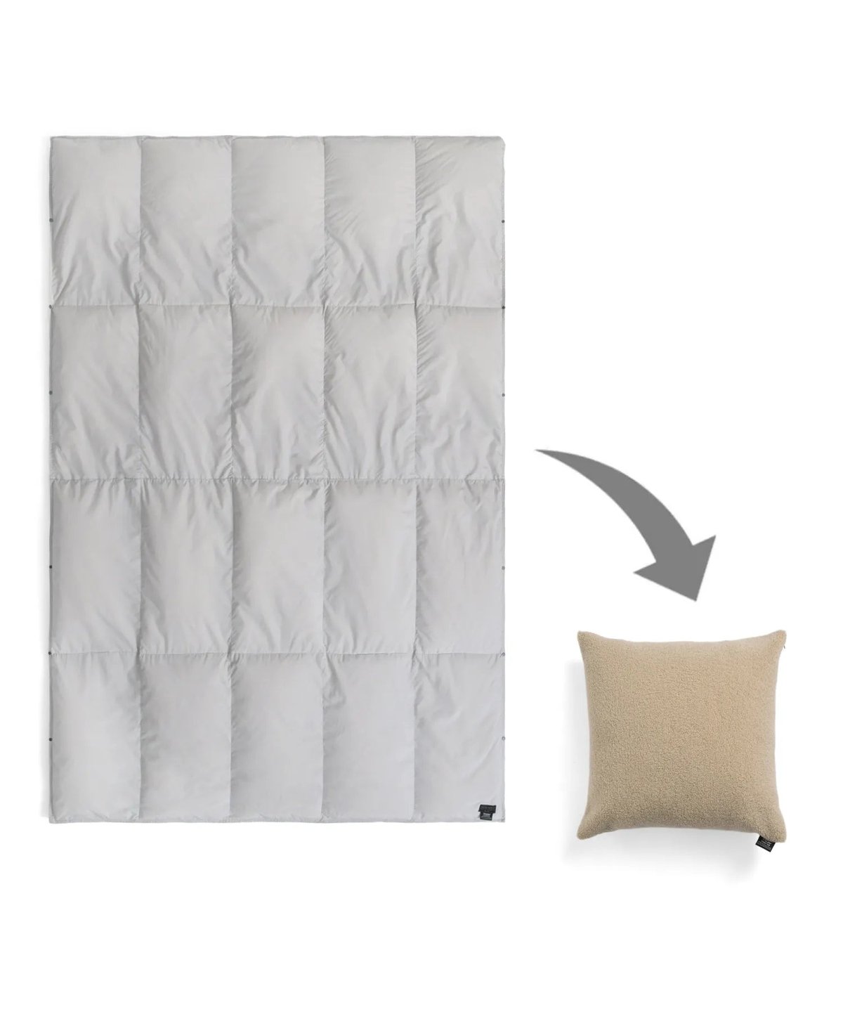 ルームダウン 超軽量 800FP 羽毛布団 クッションカバー付き