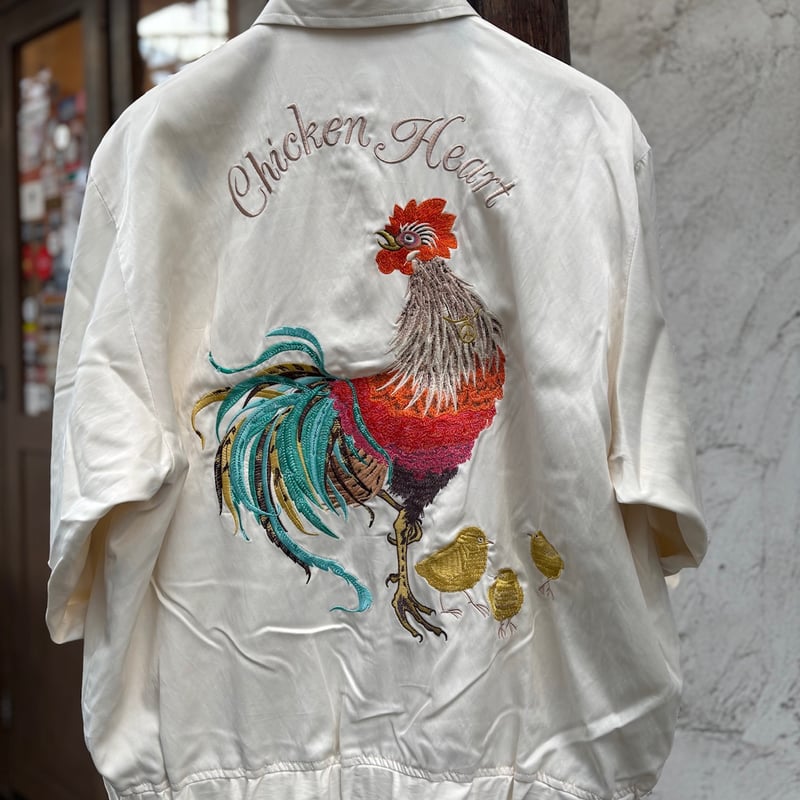 BRU NA BOINNE Chicken Heart 刺繍スカジャン BRU NA BOINNE] CHICKEN HEART JUMPER ブルーナボイン チキンハート