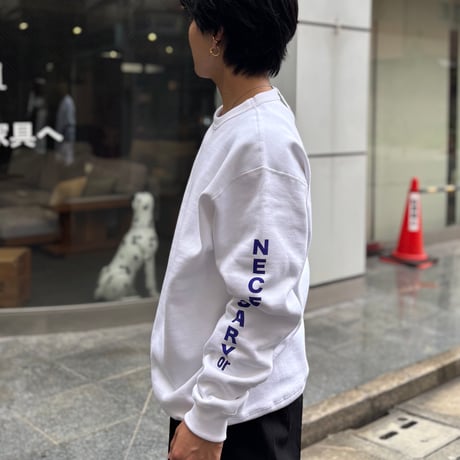 NOUN/TATE SWEAT <white> 【Necessary or Unnecessary】