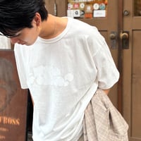 "THES" THORW UP T-SHIRTS <white x gray> 【THE UNION】 【THE FABRIC】