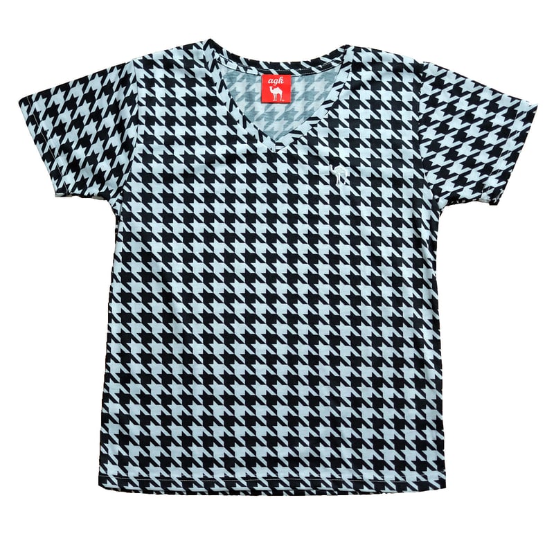千鳥柄VネックTshirts | agk store 千鳥柄VネックTshirts | agk store