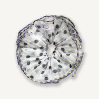 【MiKO】Big scrunchie "polka dots/White×Black"