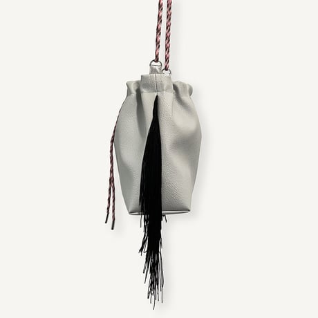 “受注制作” Fringe Kinchaku "L.Gray×Black"