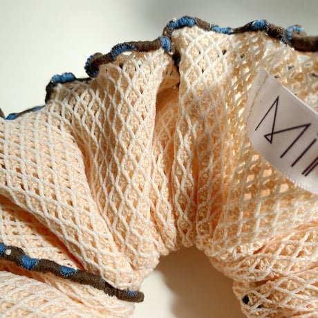 【MiKO】Big scrunchie "mesh knit/Orange"