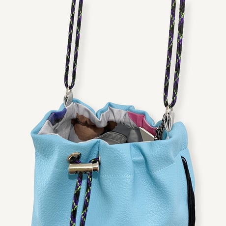 “受注制作” Fringe Kinchaku "Turquoise×Black"