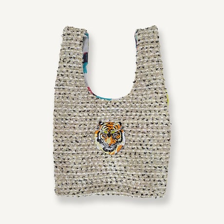 Tweed shopper bag
