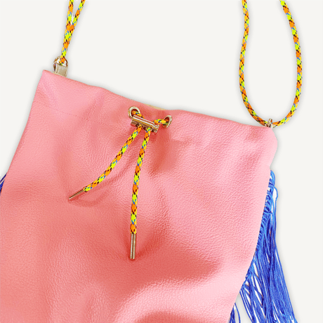 “受注制作” Fringe Kinchaku "Pink×Blue"