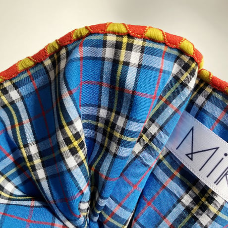 【MiKO】Big scrunchie "plaid/Blue"