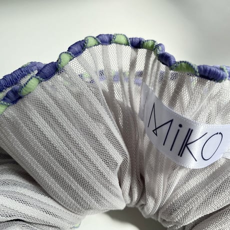 【MiKO】Big scrunchie "stripe/L.Gray"