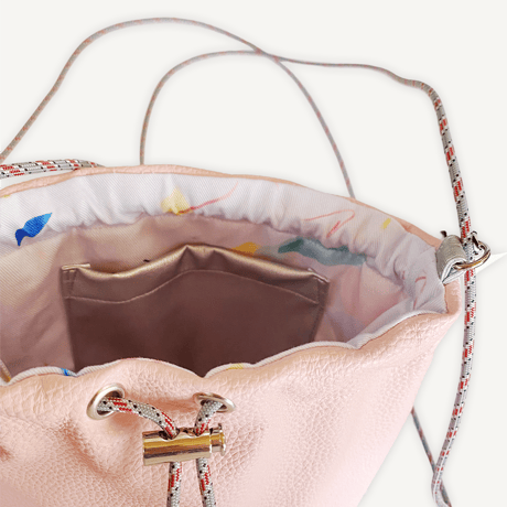 “受注制作” Fringe Kinchaku "L.Pink×Blue"