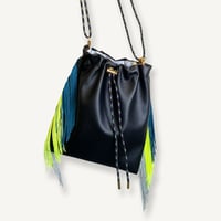Fringe Kinchaku "Black×Mix:Black"