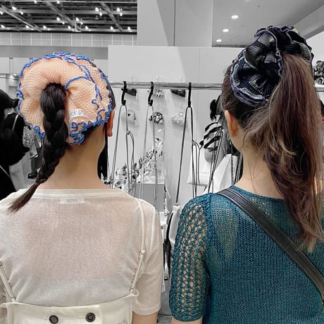 【MiKO】Big scrunchie "stripe/Green"