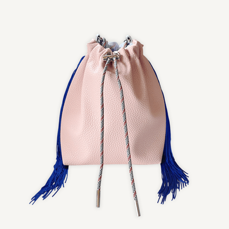 “受注制作” Fringe Kinchaku "L.Pink×Blue"