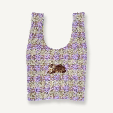Tweed shopper bag