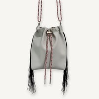 “受注制作” Fringe Kinchaku "L.Gray×Black"