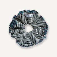【MiKO】Big scrunchie "mesh knit/Chacoal"
