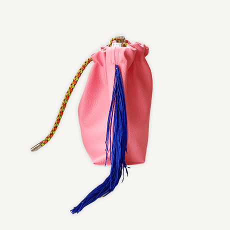 “受注制作” Fringe Kinchaku "Pink×Blue"