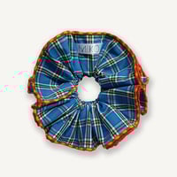 【MiKO】Big scrunchie "plaid/Blue"