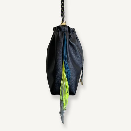 Fringe Kinchaku "Black×Mix:Black"