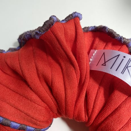 【MiKO】Big scrunchie "broad rib/Red"