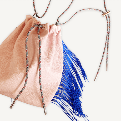 “受注制作” Fringe Kinchaku "L.Pink×Blue"