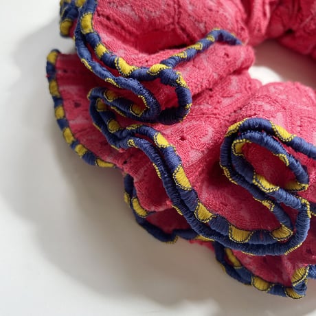 【MiKO】Big scrunchie "jacquard/D.Pink"