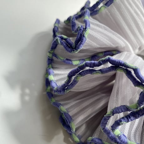 【MiKO】Big scrunchie "stripe/L.Gray"