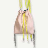 “受注制作” Fringe Kinchaku "L.Pink×Fluorescent Yellow"