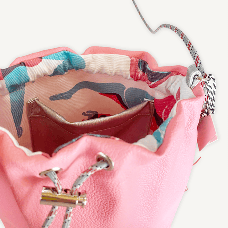 “受注制作” Fringe Kinchaku "Pink×Red"