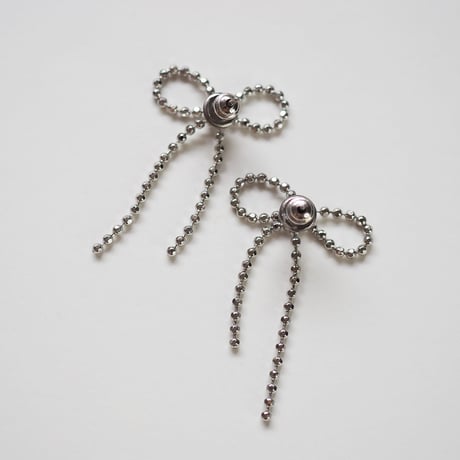 カットボールリボンピアス・イヤリング