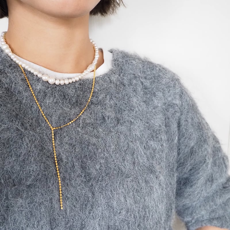 コインチェーンラリエットネックレス | Pink Owl Bijou