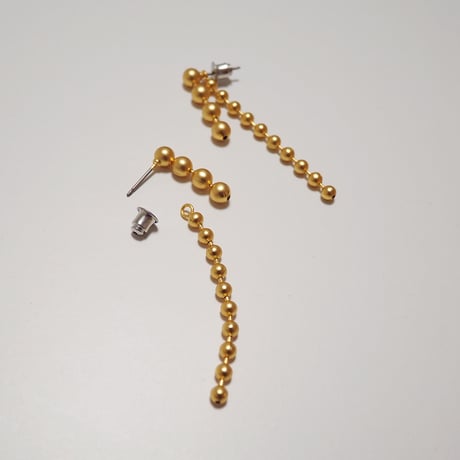 ダブルボールチェーンピアス・イヤリング