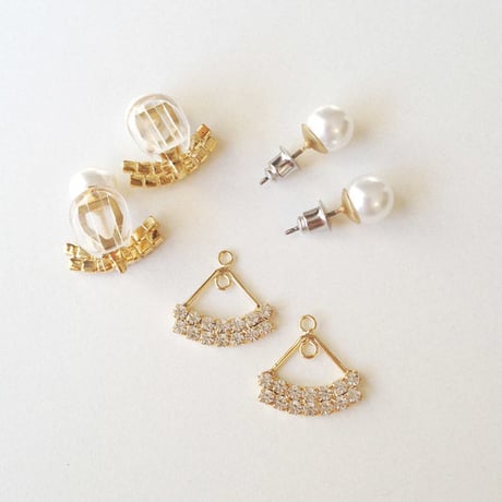 アンダーレインボーパールピアス/イヤリング