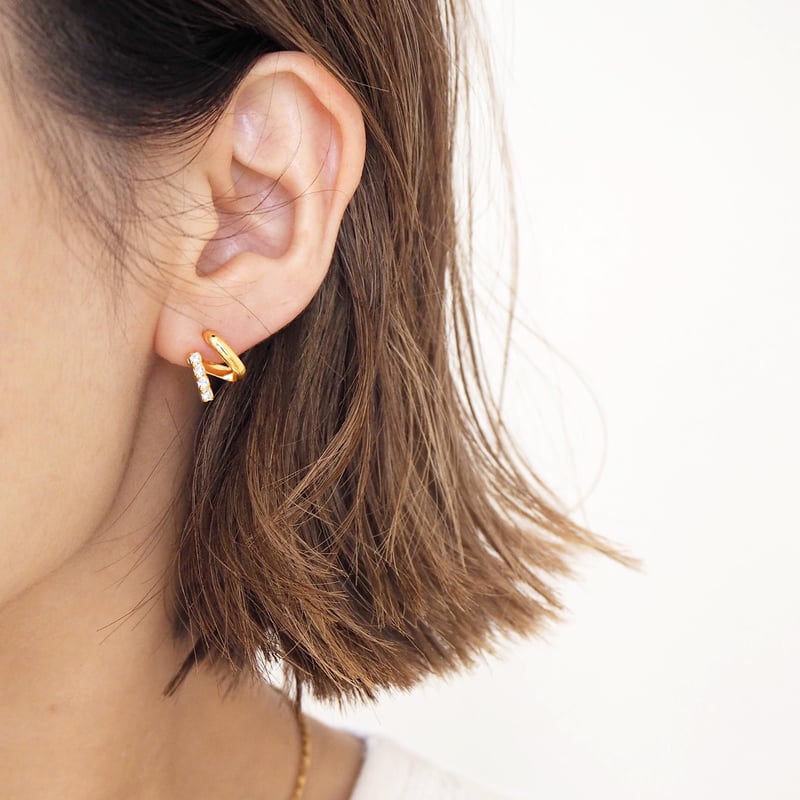 SOWi SOWI オーバル型ツイストピアス SOWi SOWI オーバル型ツイストピアス