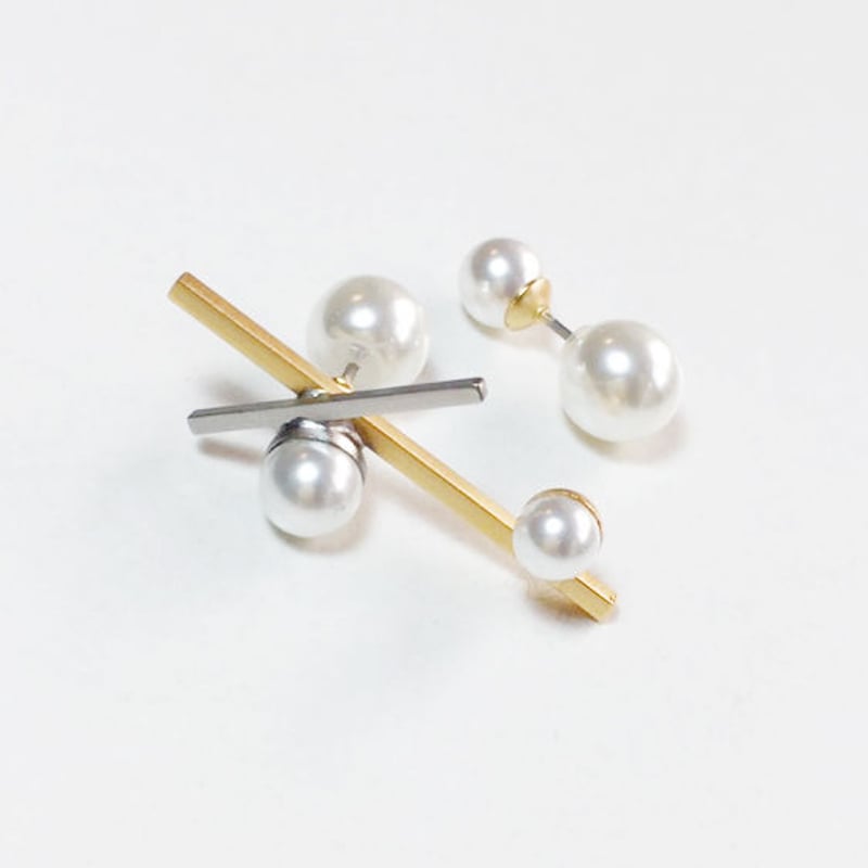 （箱無し）KONRON コンロン パール　クロス　ピアス 箱無し）KONRON コンロン パール クロス ピアス 楽天市場
