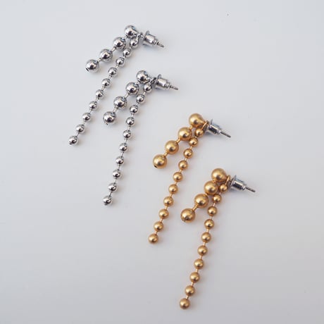 ダブルボールチェーンピアス・イヤリング