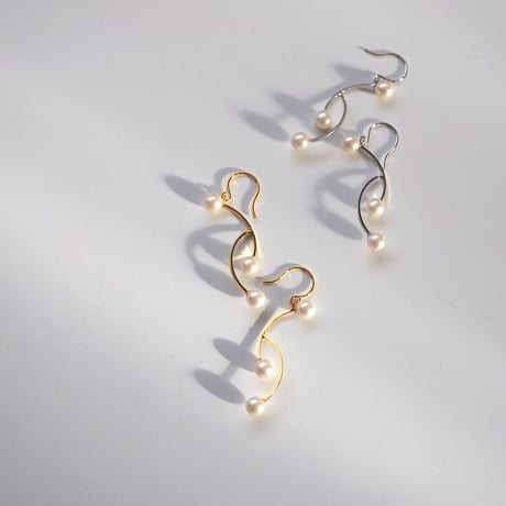SALE フィッシュフックパールスイングピアス・イヤリング