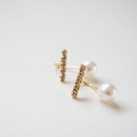 プチラインハーフフープピアス
